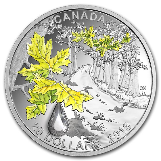 2016 Canada 1 oz Silver $20 Jewel of the Rain: Bigleaf Maple 2016 Canada 1 oz Silver $20 Jewel of the Rain: Bigleaf Maple